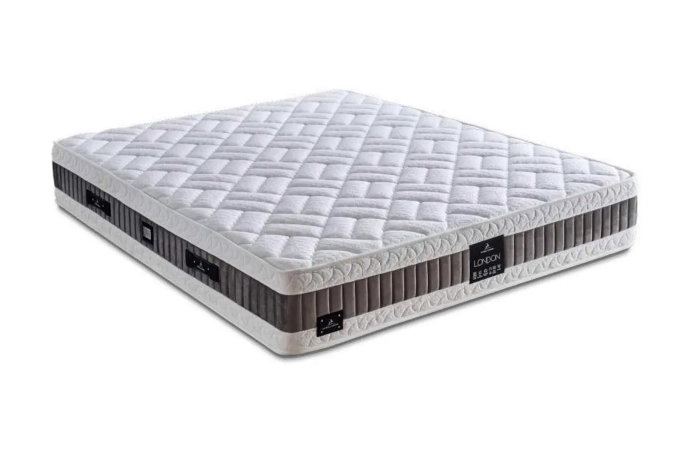 London 180x200 Double Mattress, Divan Base, Headboard Set CP1031