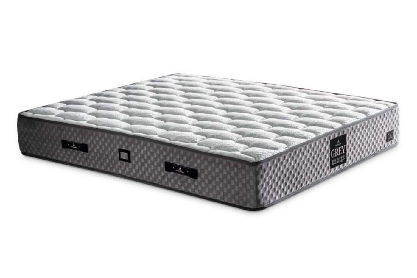 Grey Sleep 160x200 Double Mattress, Divan Base, Headboard Set CP1028
