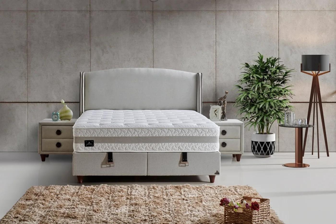 Monza 100x200 Single Mattress, Divan Base, Headboard Set CP1026
