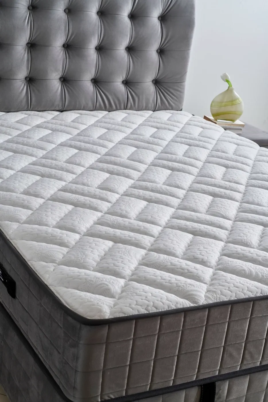 Zeus 90x200 Single Mattress, Divan Base, Headboard Set CP1027