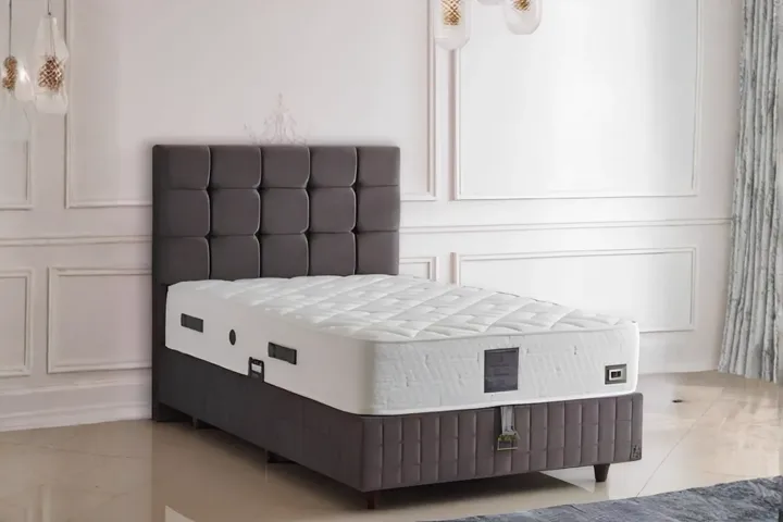 Perra 120x200 Single Size Mattress, Divan Base, Headboard Set CP1025