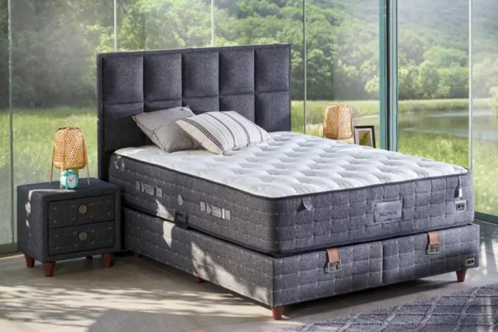 Nova 180x200 Double Mattress, Divan Base, Headboard Set CP1022