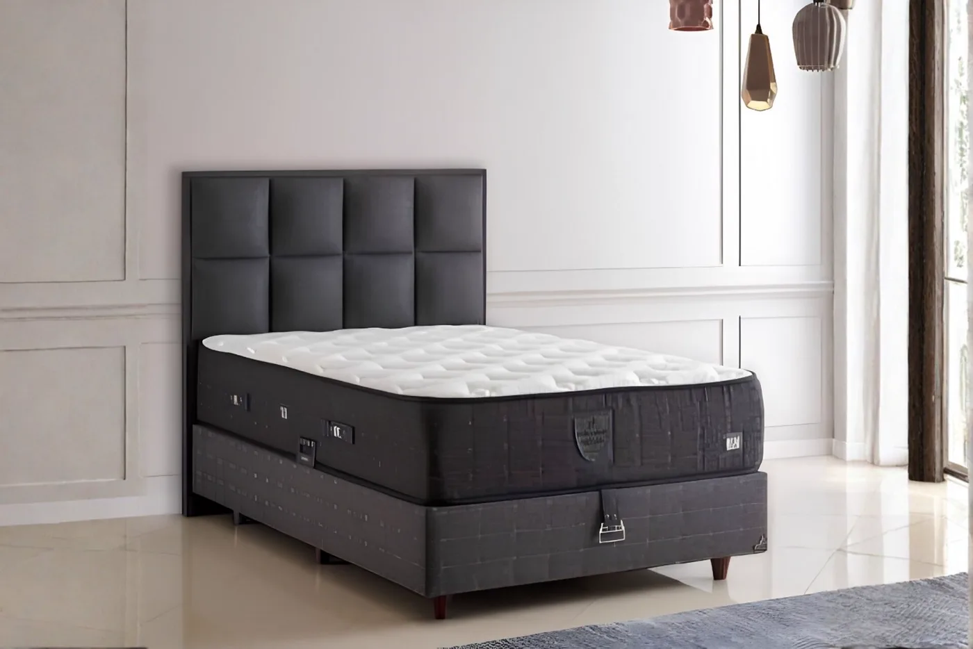 Nova 90x200 Single Mattress, Divan Base, Headboard Set CP1022
