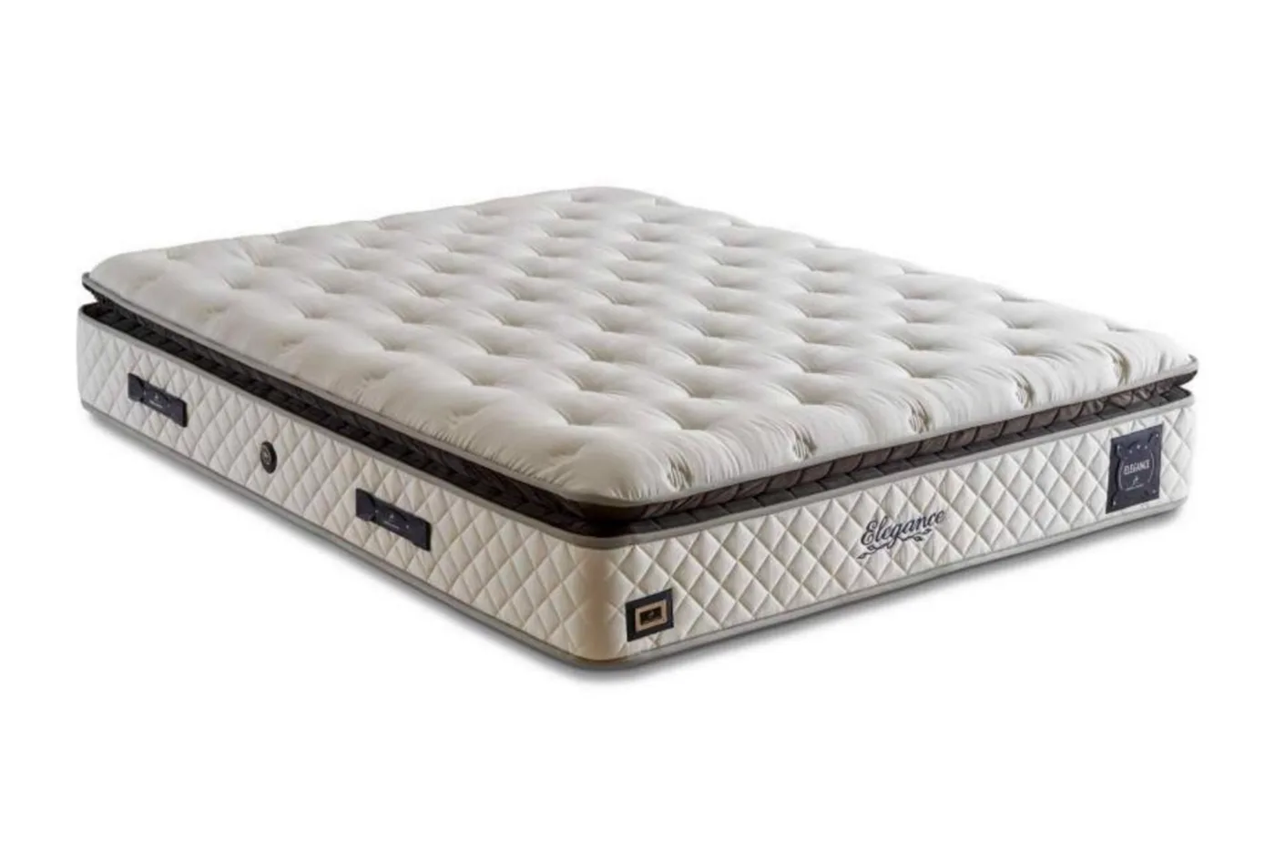 Elegance Padded 90x190 Single Mattress, Divan Base, Headboard Set CP1019