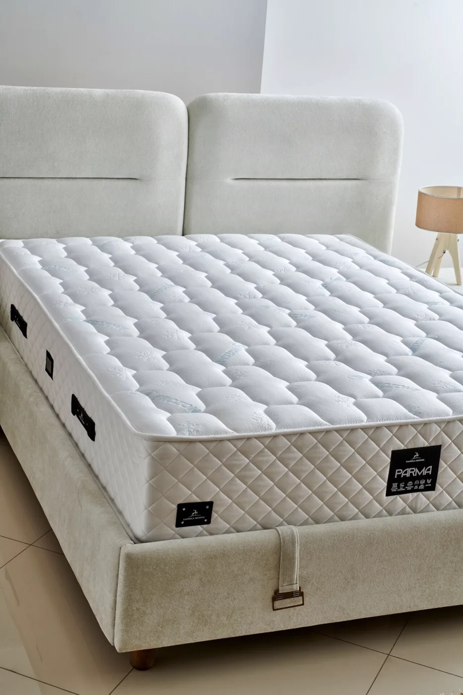 Parma 150x200 Double Mattress, Divan Base, Headboard Set CP1011