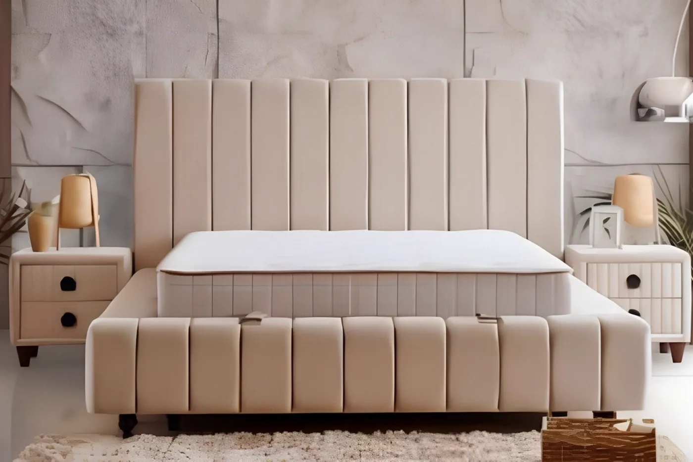 Tokyo 100x200 Single Mattress, Divan Base, Headboard Set CP1006