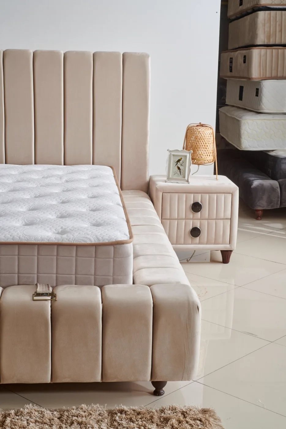 Tokyo 100x200 Single Mattress, Divan Base, Headboard Set CP1006