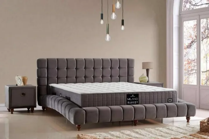 Milano 160x200 Double Mattress, Divan Base, Headboard Set CP1008