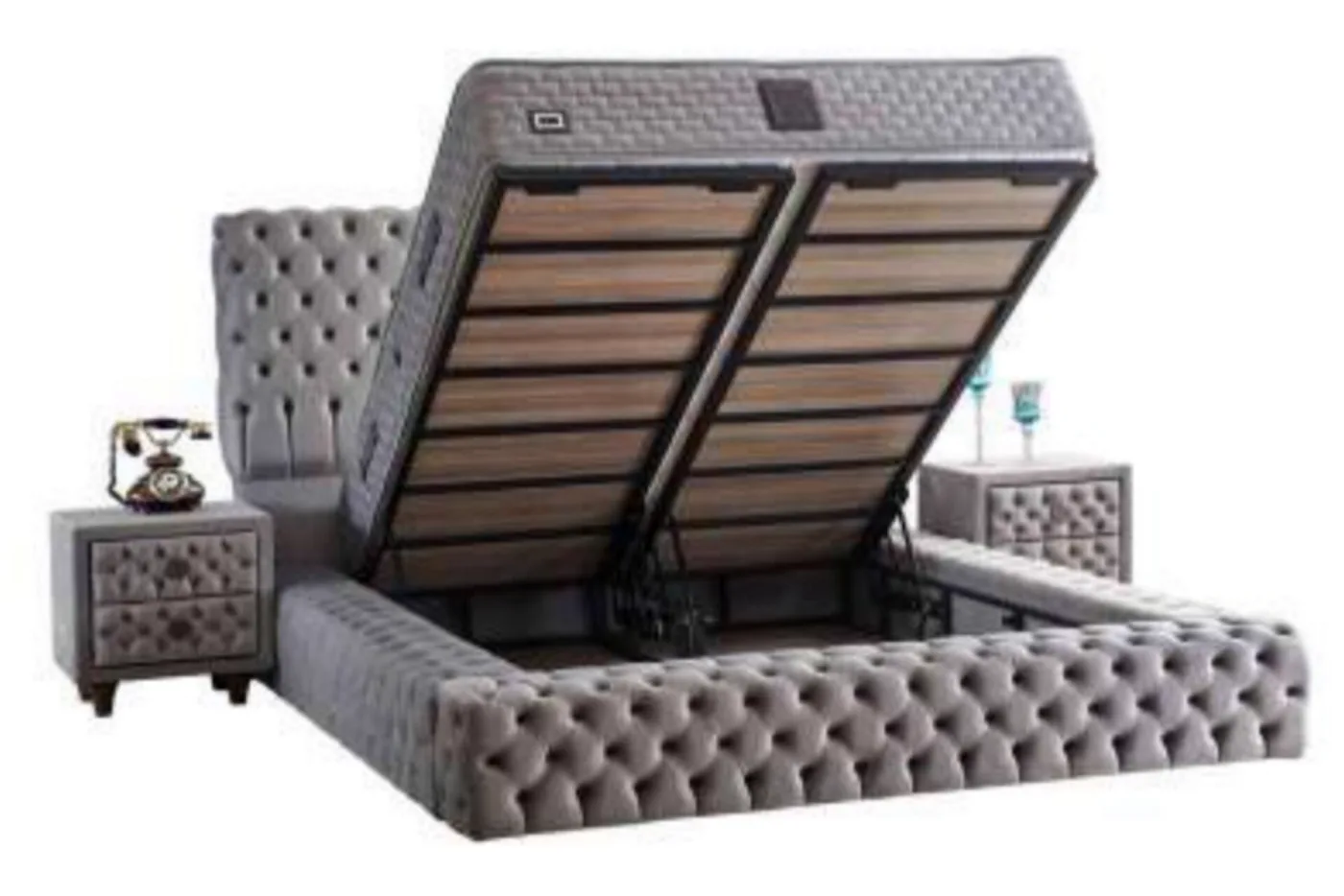 Carol Plus 180x200 Çift Kişilik Yatak, Baza, Başlık Seti CP1007