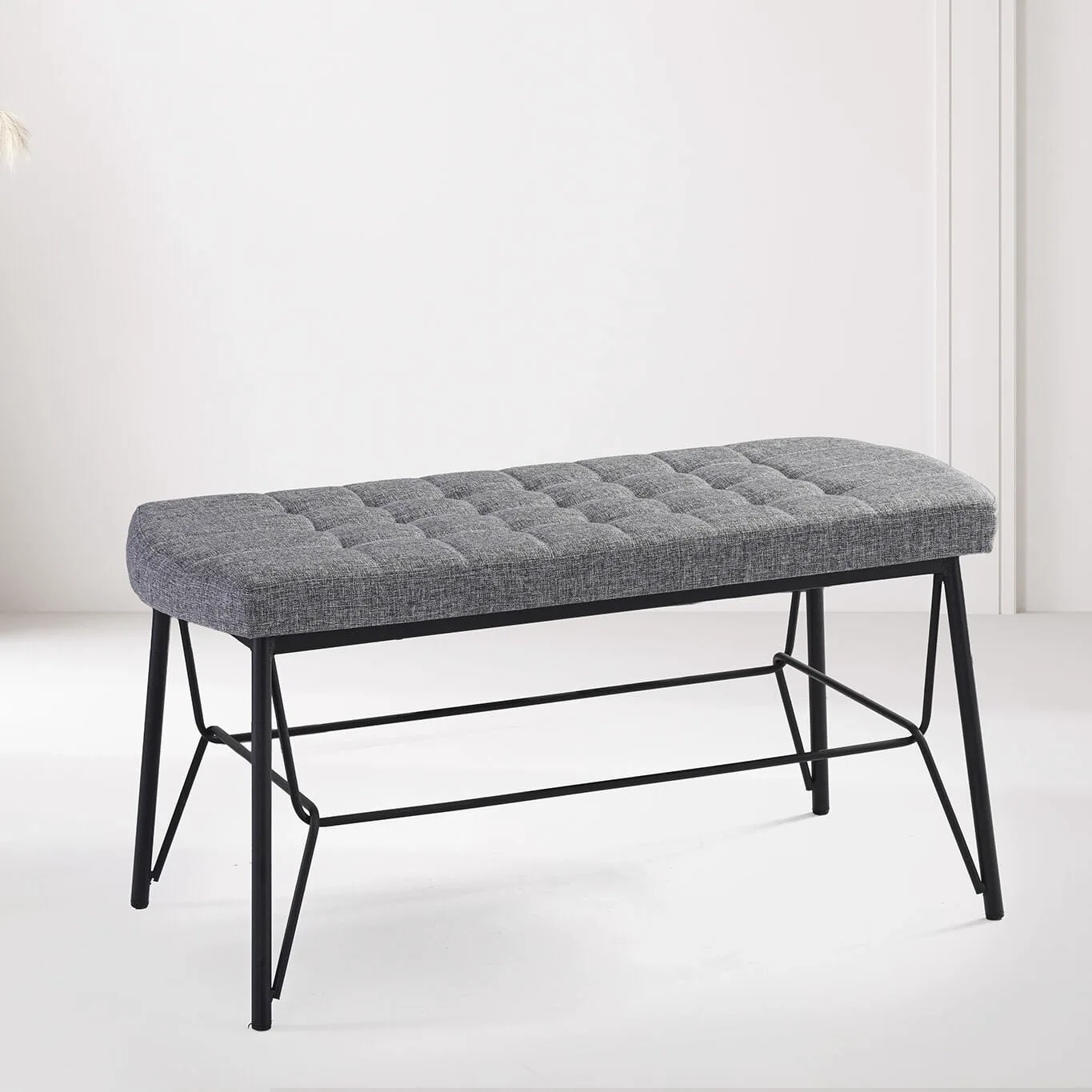 Mix White Marble Table & Gozde Chair & Gozde Bench Set HDR1436
