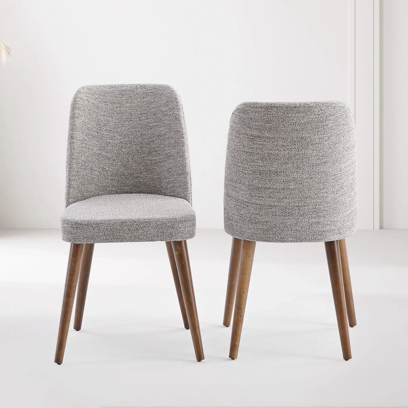 Mix Walnut Table & Kismet Chair & Kismet Bench Set HDR1438