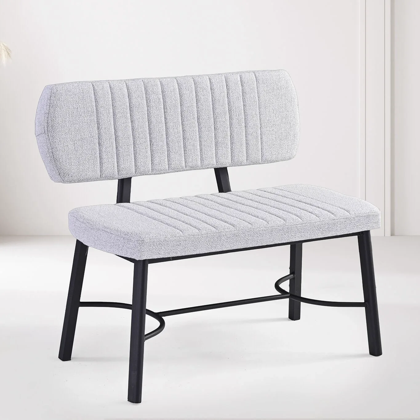 Mix White Marble Table & Ceyda Chair & Ceyda Bench Set HDR1435
