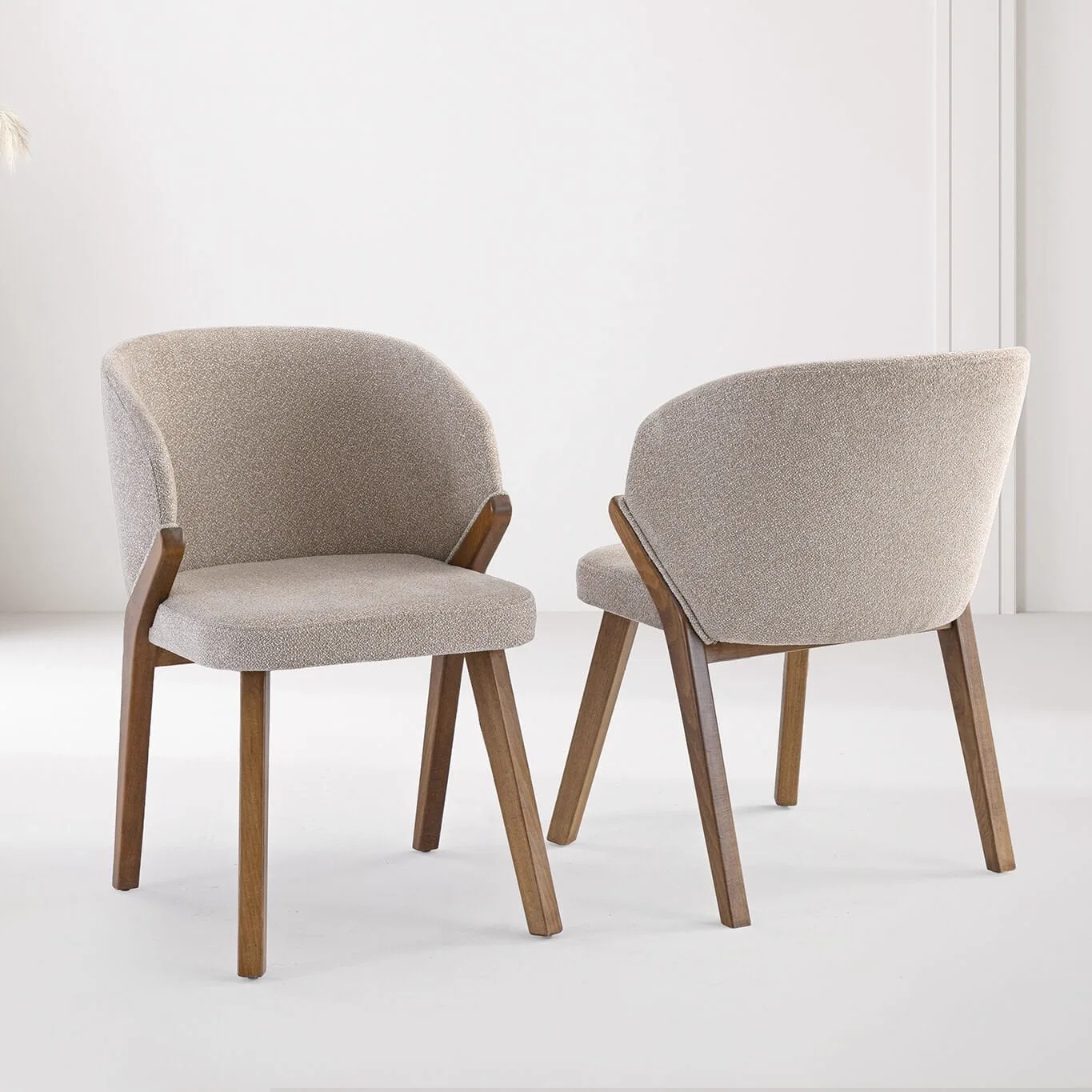 Petra Walnut Dining Table & Ayaz Chair Set HDR1447