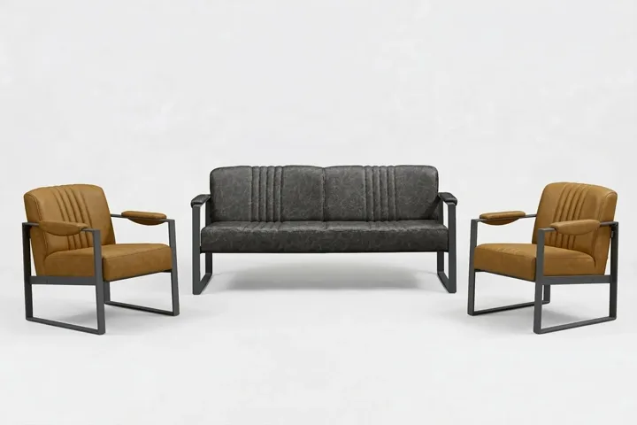 Solid Office Armchair Set FSM1429