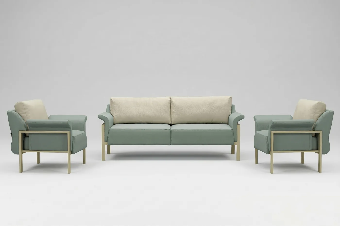 Aqua Office Armchair Set FSM1426