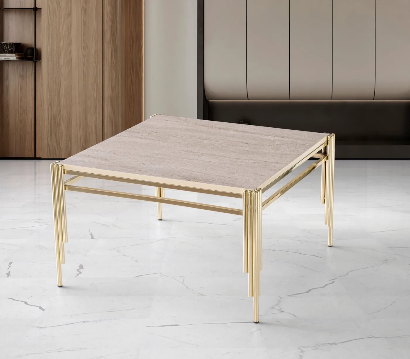 Piyano Square Coffee Table Travertine TN0698