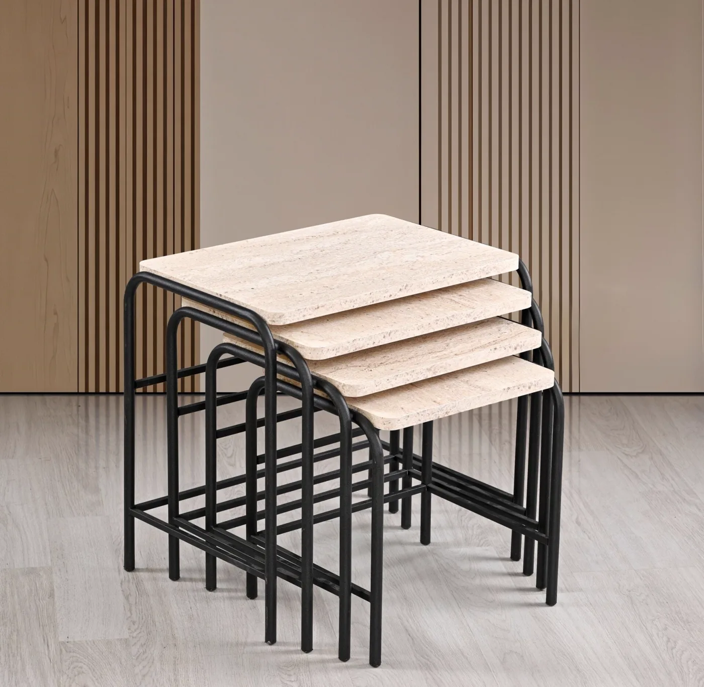 Demet Nesting Tables Travertine TN0687