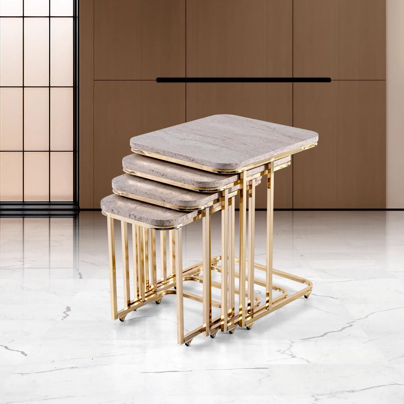 Venus Nesting Tables Travertine TN0684