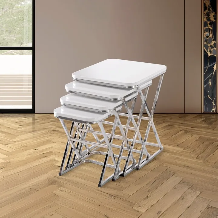 X Nesting Tables White TN0678