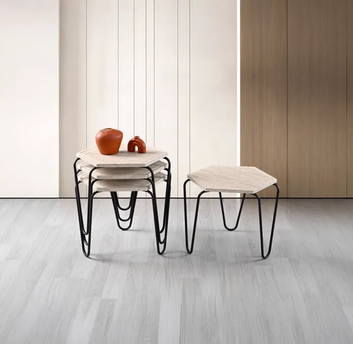 Piramit Nesting Tables Travertine TN0659