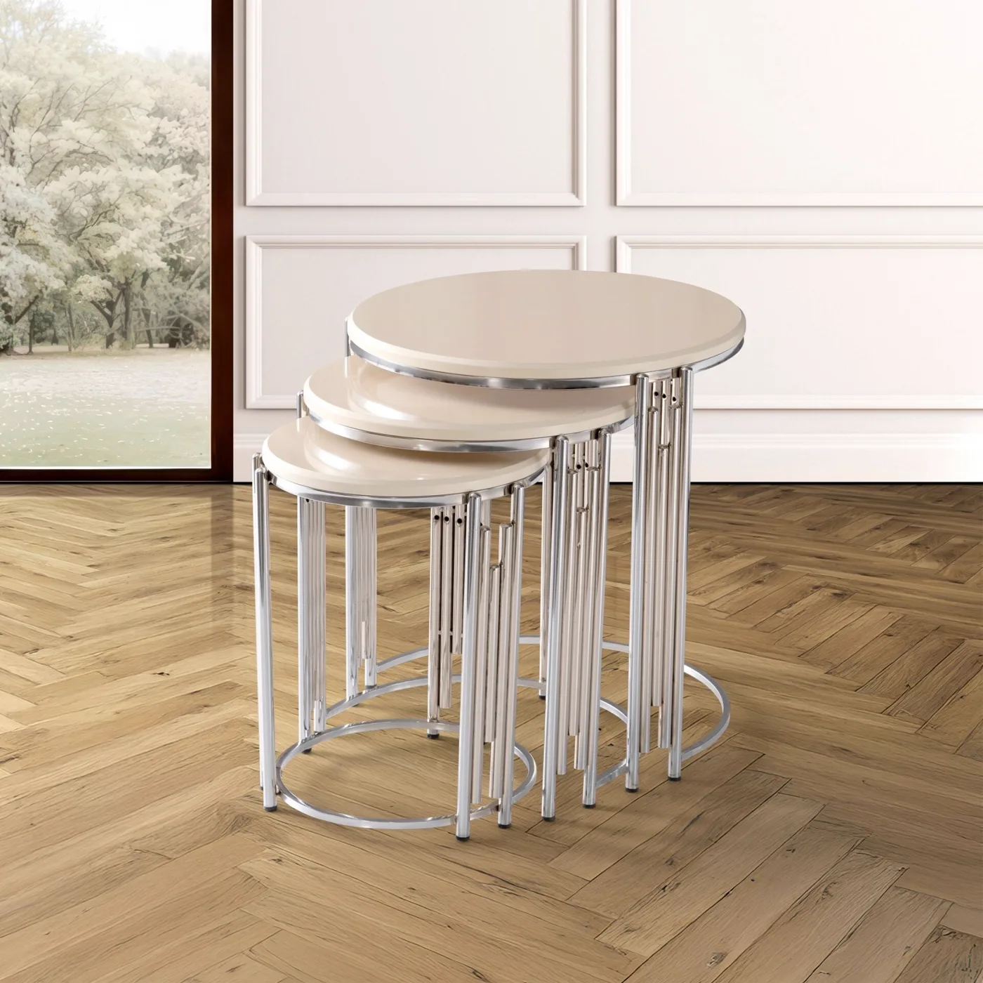 Piyano Nesting Tables Cream TN0662