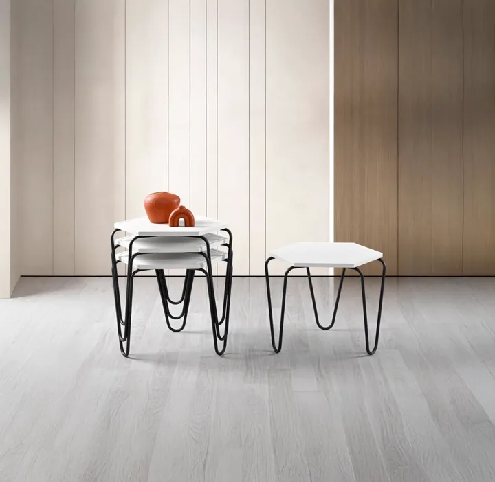 Piramit Nesting Tables White TN0657