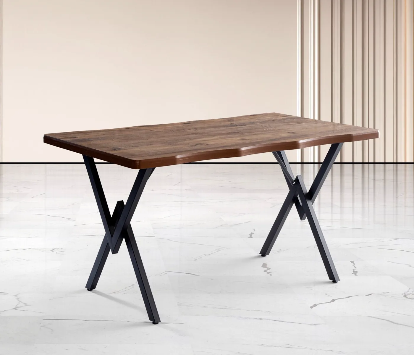 Kutuk 4-Chair Table Set Walnut TN0641