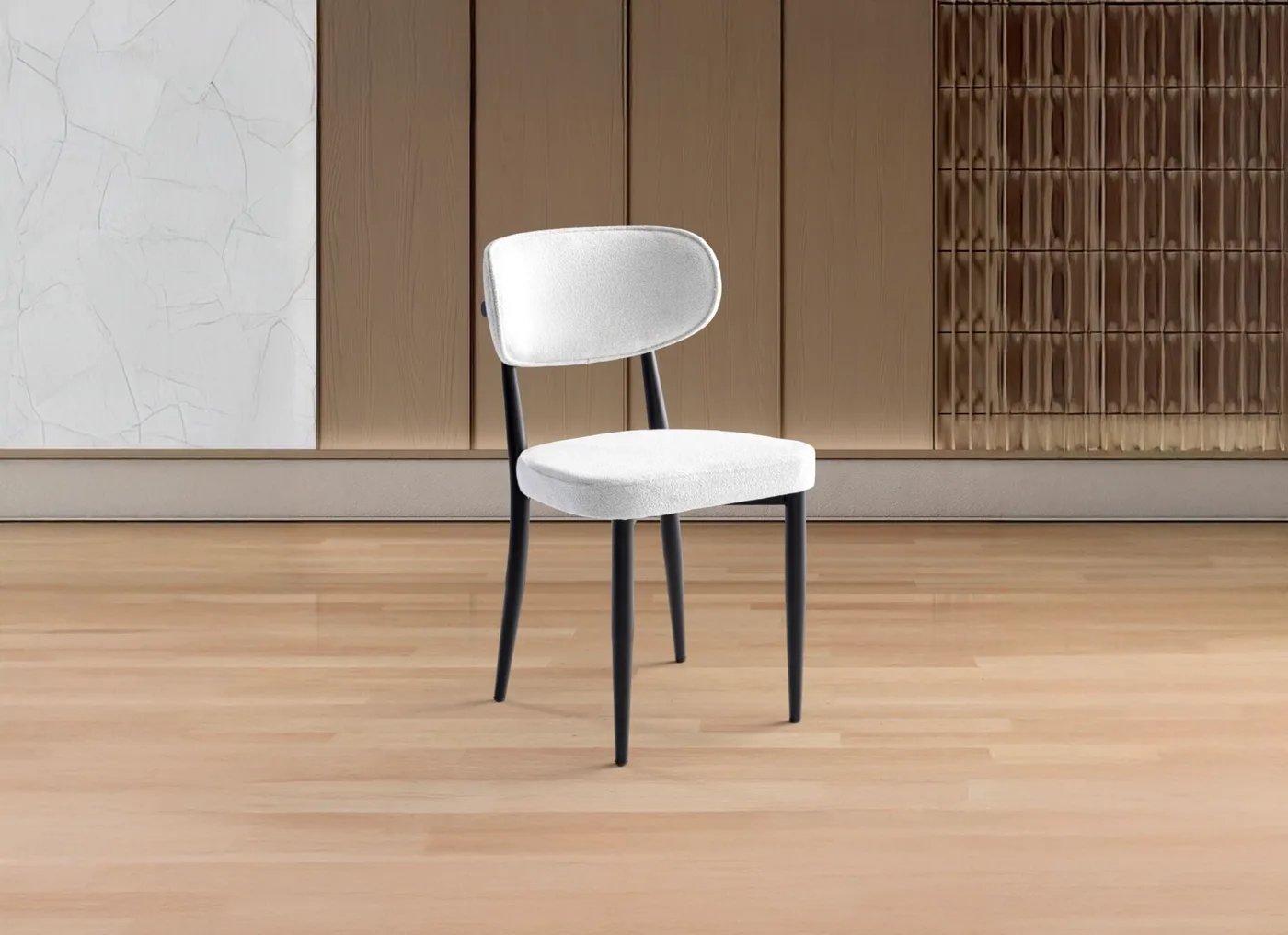 Kutuk 4-Chair Dining Table Set White Marble TN0643