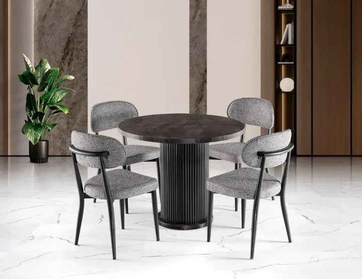 Bohem 4-Chair 100% MDF Table Set Ironi TN0625