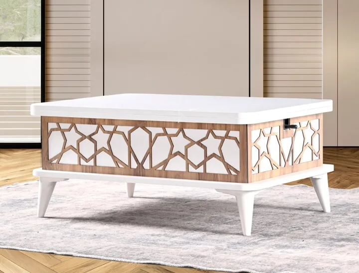 Lift-top Smart Table White TN0616