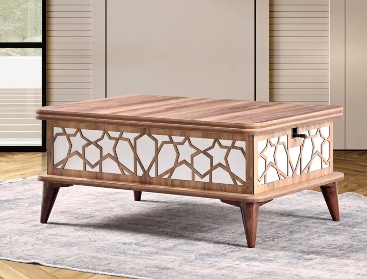 Lift-top Smart Table Atlantic Pine - White TN0617