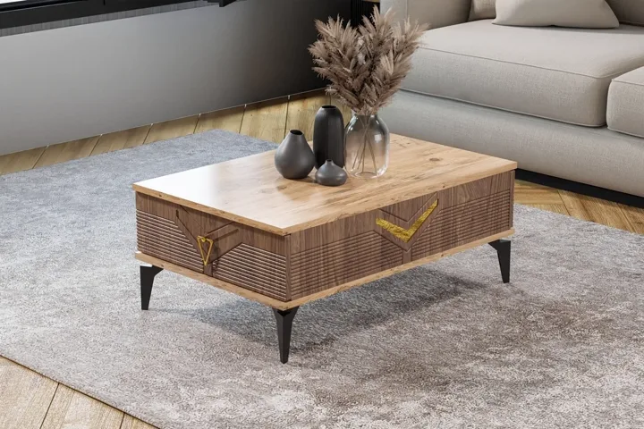 Elmas Couchtisch Atlantic Kiefer - Nussbaum TN0606