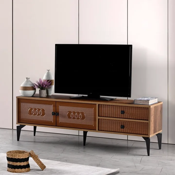 Aslan Inci 160 cm TV Stand Atlantic Pine - Walnut TN0581