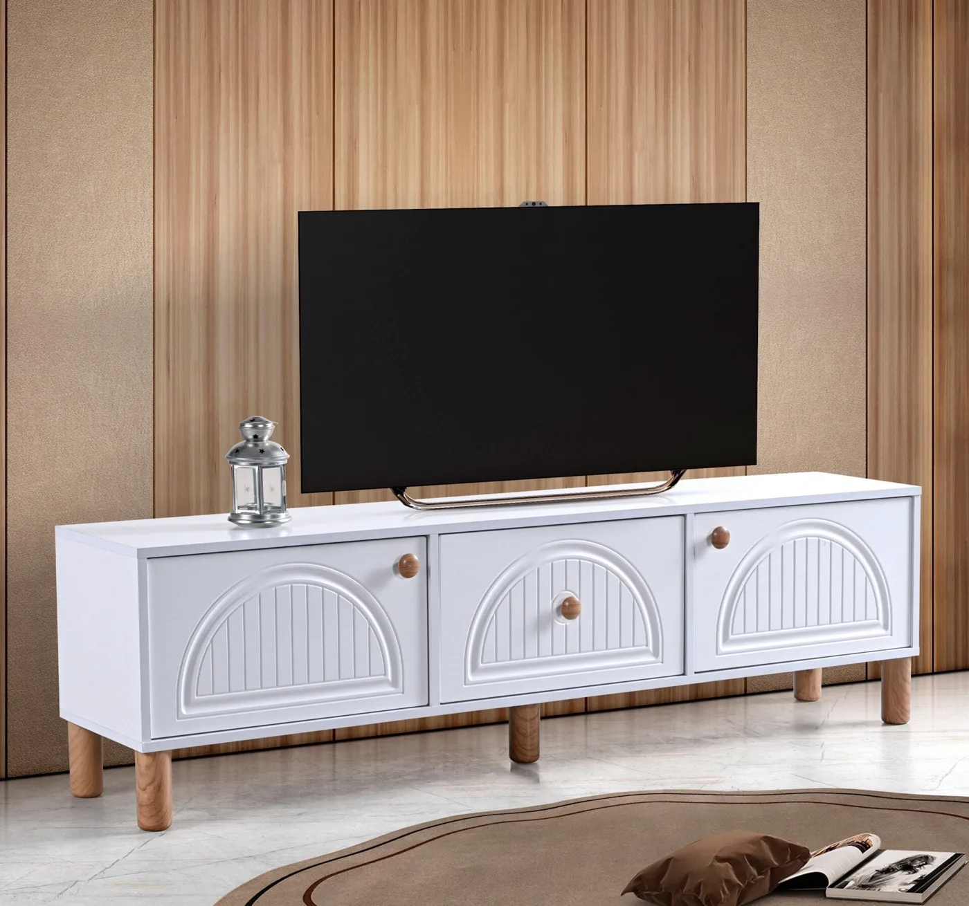 Aslan Bohem 180 cm TV Stand White TN0564