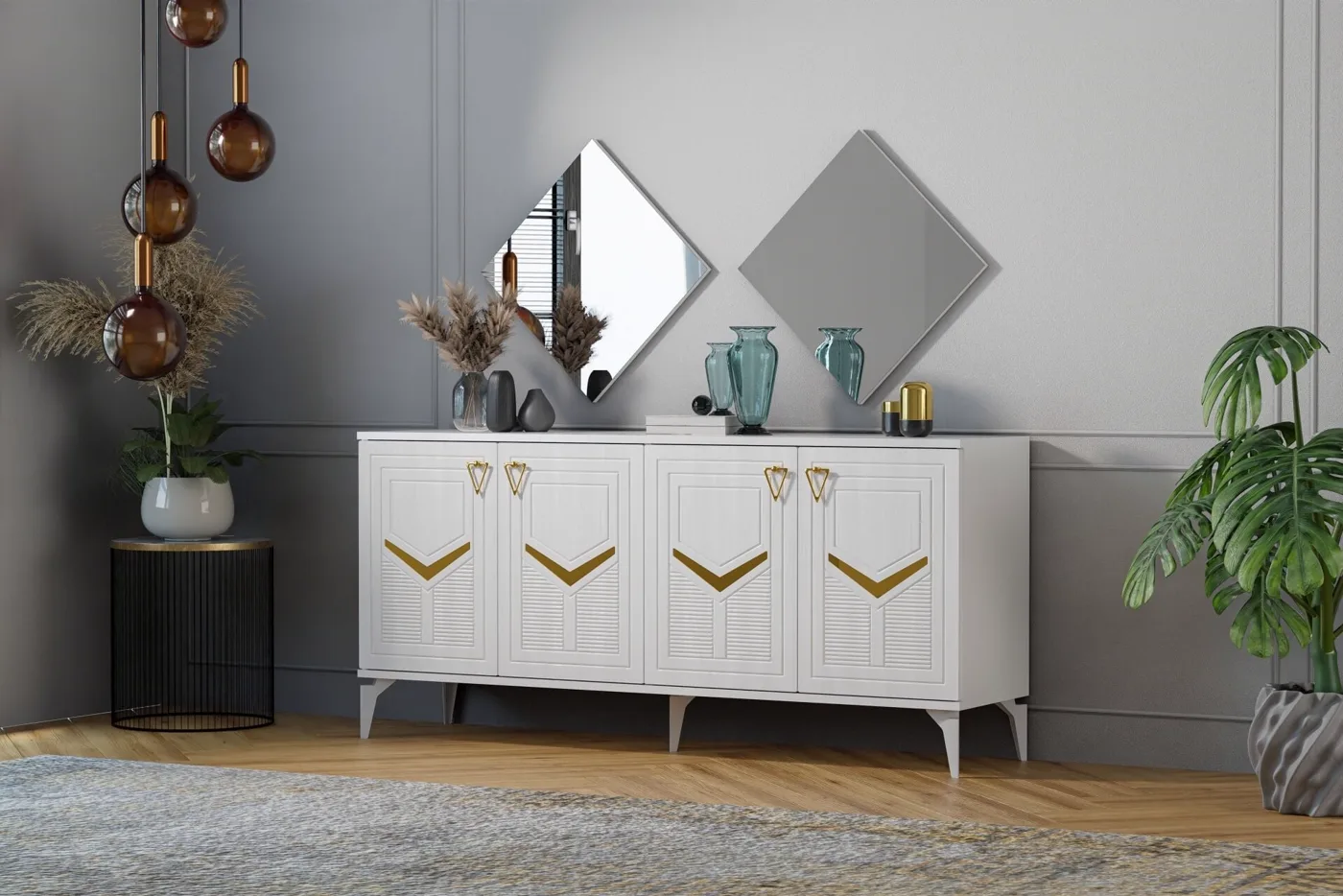 Elmas Console, White TN0532