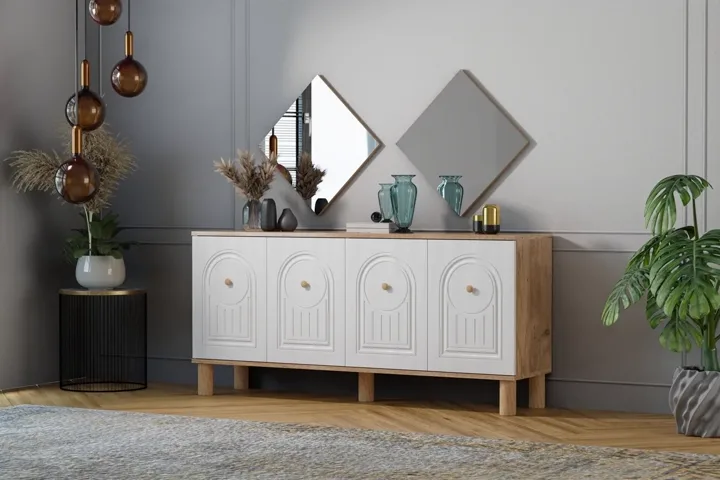 Bohemian Console, Atlantic Pine - White TN0538