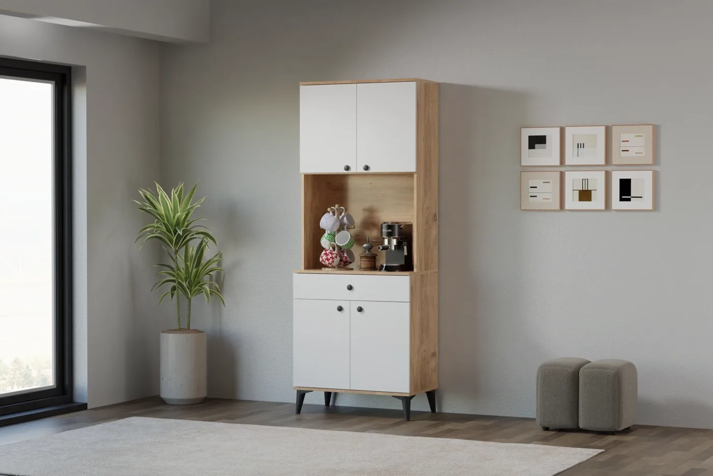 Bohem Coffee Corner Atlantic Pine - White TN0519