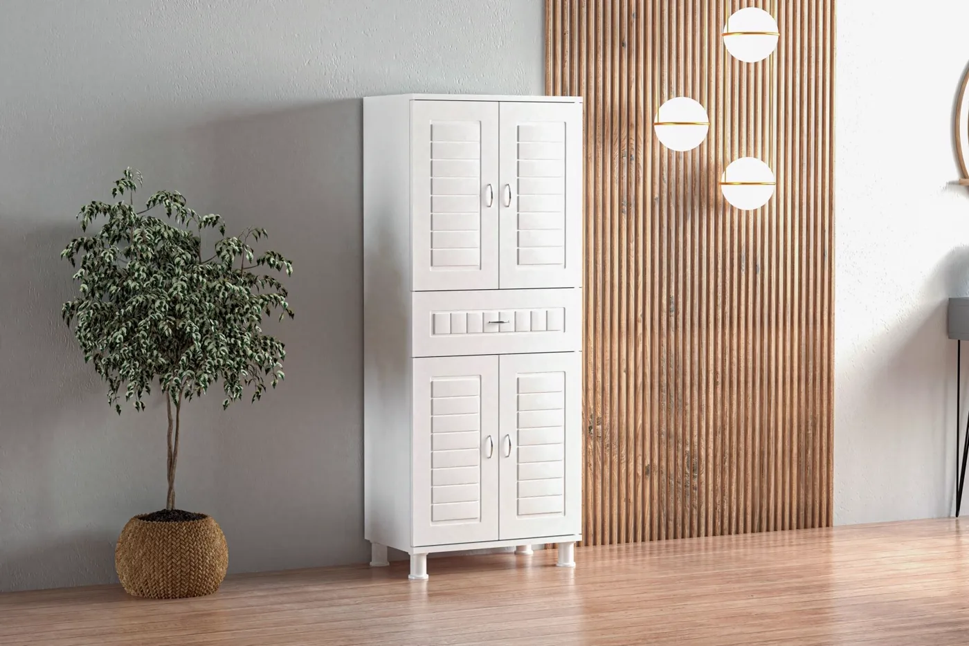 Single Drawer White Bathroom Cabinet TN0509