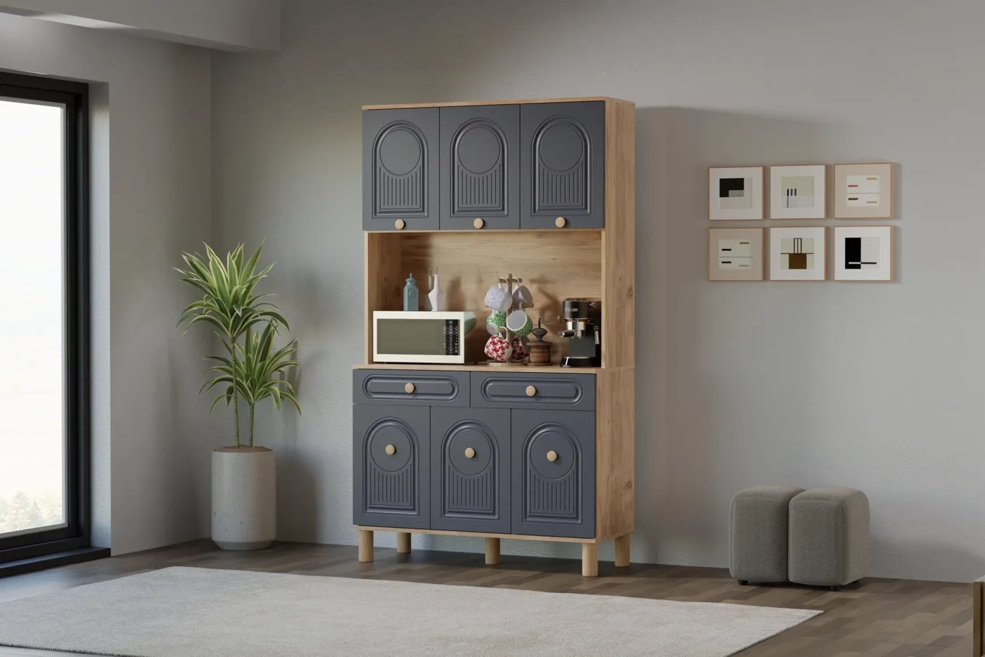 Bohem Large Coffee Corner Atlantic Pine - Anthracite TN0513