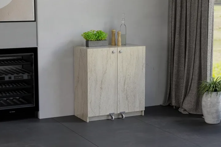 Mini Travertine Pantry Cabinet TN0503
