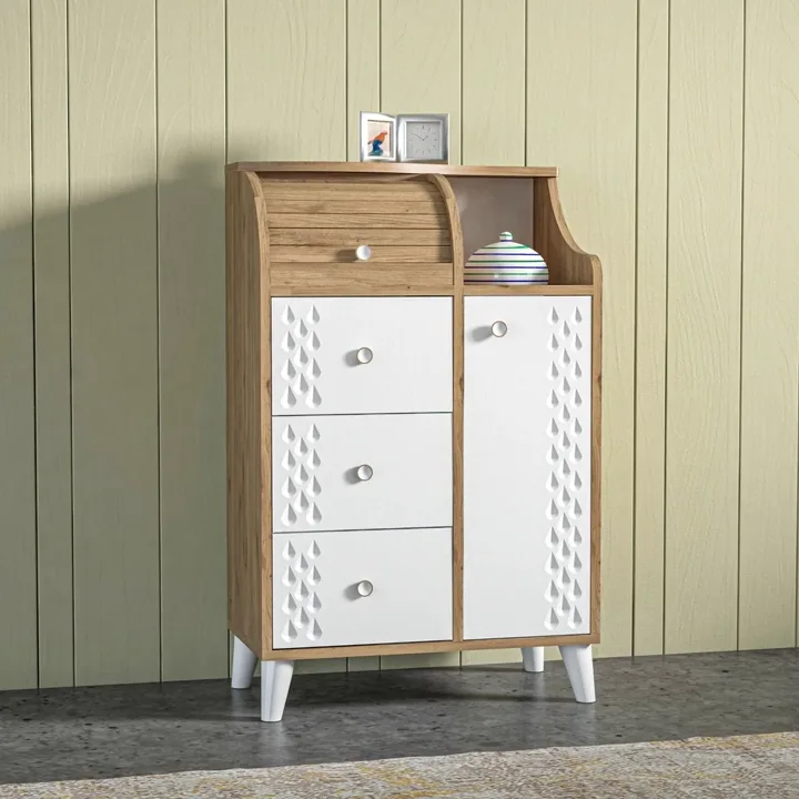 Dual Bread Bin Atlantic Pine - White TN0506