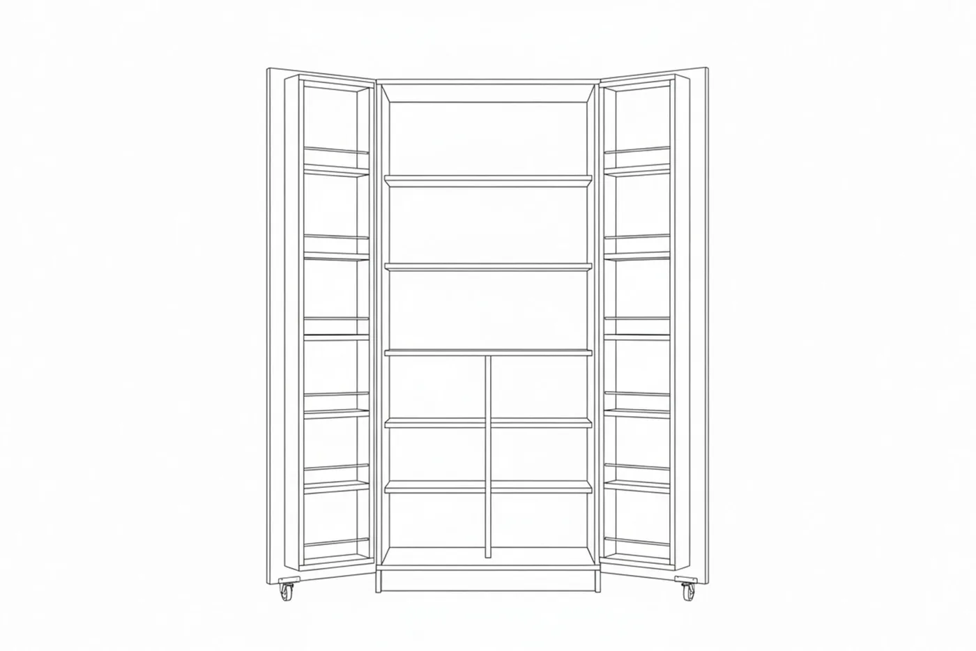 Jumbo Travertine Pantry Cabinet TN0500