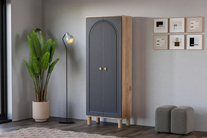 Bohem Atlantic Pine - Anthracite Multi-purpose Cabinet TN0490