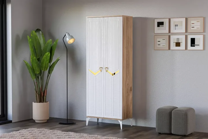 Elmas Atlantic Pine - White Multi-purpose Cabinet TN0485