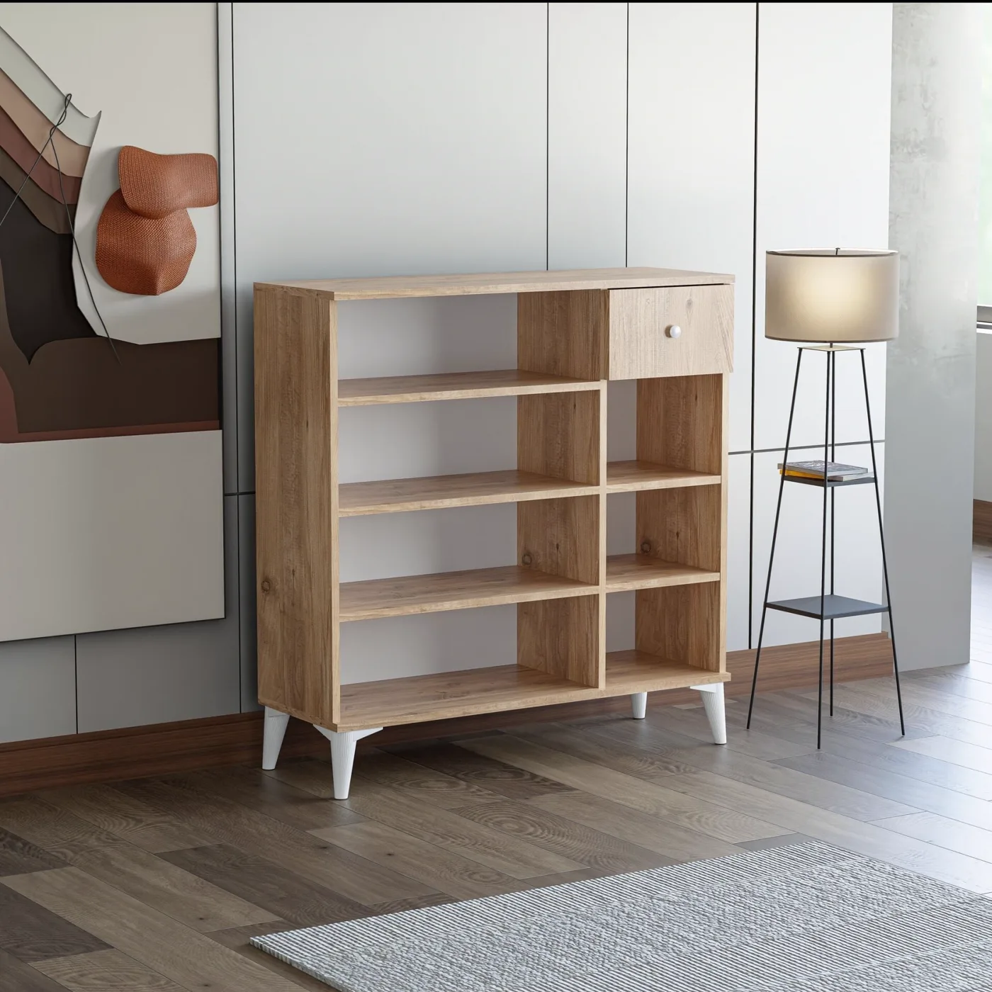 Atlantic Pine Shoe Cabinet with 3 Doors TN0462
