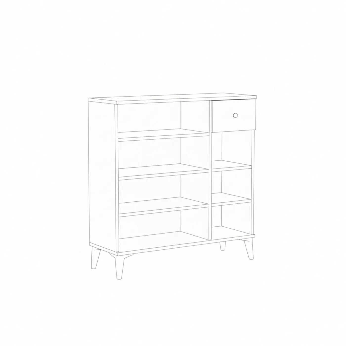 Travertine-effect Shoe Cabinet with 3 Doors TN0463