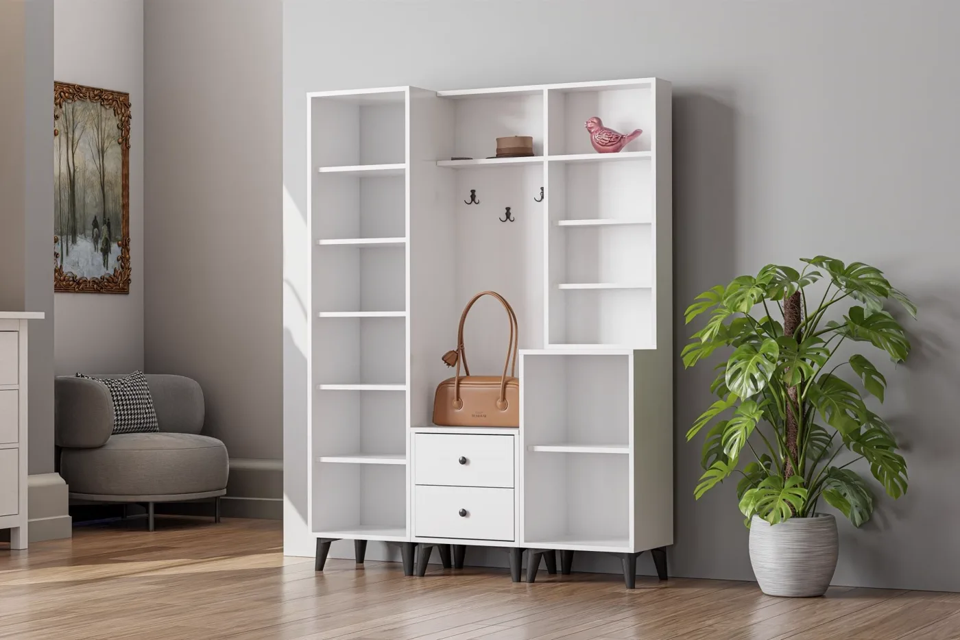 Azra Coat Rack - White TN0450