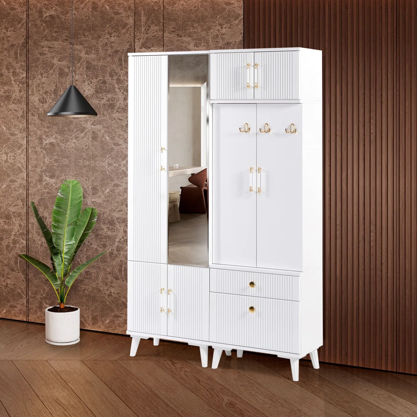 Ebruli Coat Rack - White TN0453