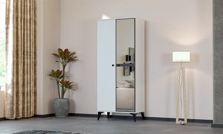 Tire 2-Door Wardrobe - White TN0417