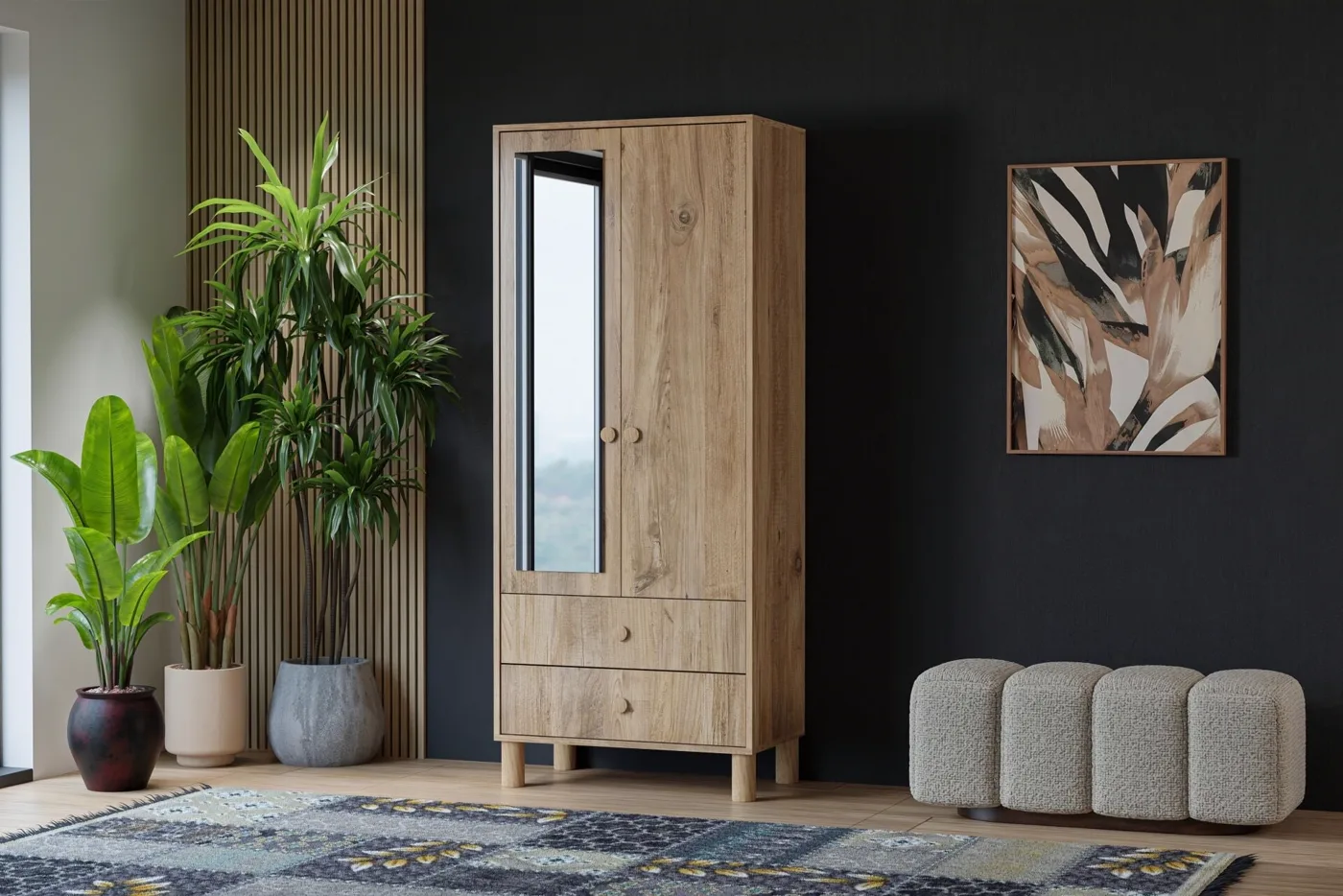 Vera 2-Door Wardrobe - Atlantic Pine TN0401